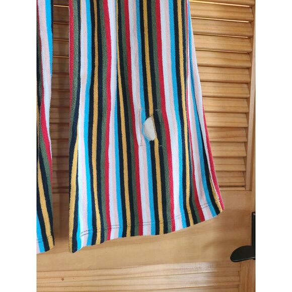Urban Outfitters Retro Striped Crop Flare Wide Leg Stretch Pants MEDIUM Rainbow - Picture 3 of 9